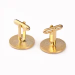 Custom Gold Plated Men’s Boxed Metal Enamel Cufflinks