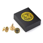 Custom Gold Plated Men’s Boxed Metal Enamel Cufflinks