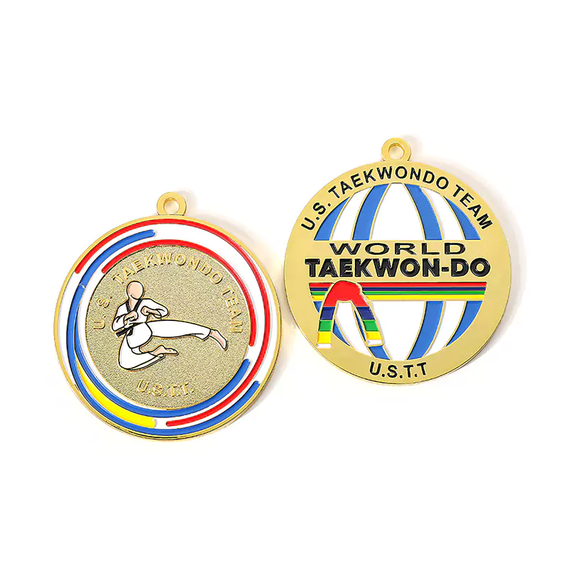 1043-1-taekwondo-soft-enamel-souvenir-coin-medal taekwondo medal design