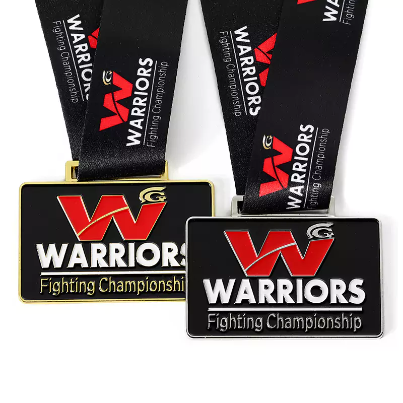 1142-1-boxing-battle-soft-enamel-square-medal Boxing Battle Soft Enamel Square Medal