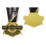 Black Enamel Imitation Gold Medal
