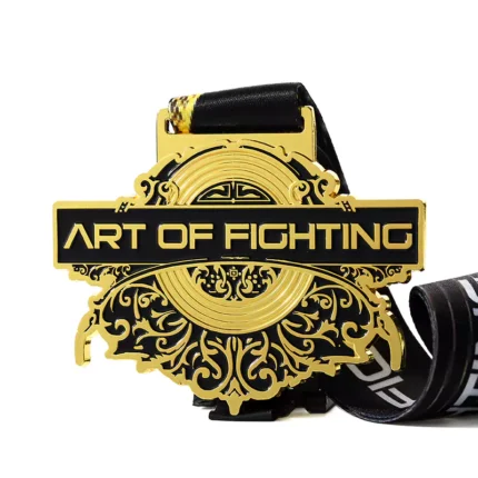 Black Enamel Imitation Gold Medal