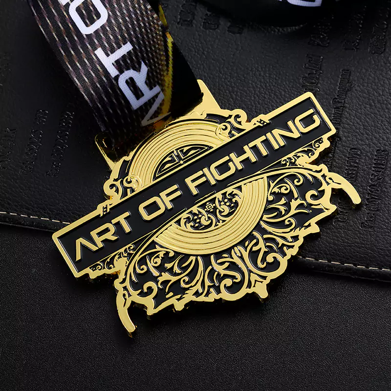 Black Enamel Imitation Gold Medal