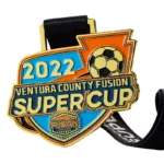silver football medal custom