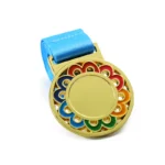 blank gold medallion