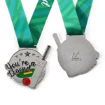 Soft Enamel Silver Medal in Cricket Match