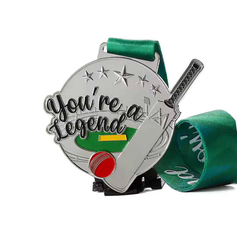 1461-3-soft-enamel-silver-medal-in-cricket-match Soft Enamel Silver Medal in Cricket Match