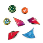 Seven Designs Of Enamel Stickers Epoxy Resin Magnet Badges