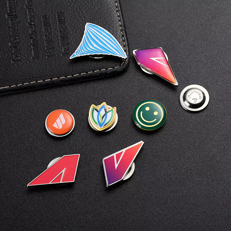Seven Designs Of Enamel Stickers Epoxy Resin Magnet Badges