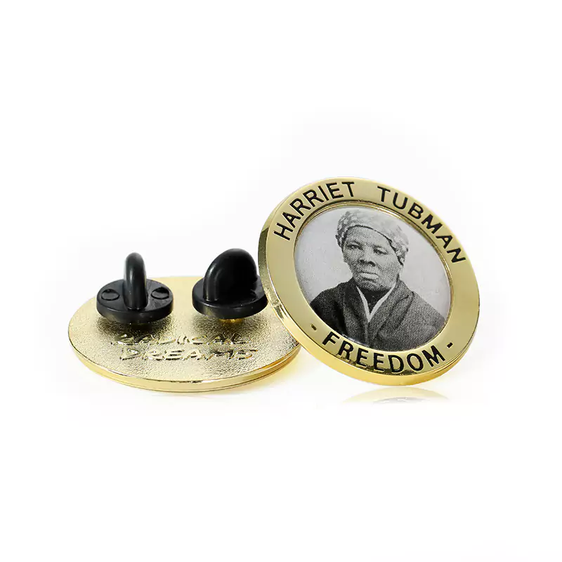 UV Printed Badge With Rubber Cap