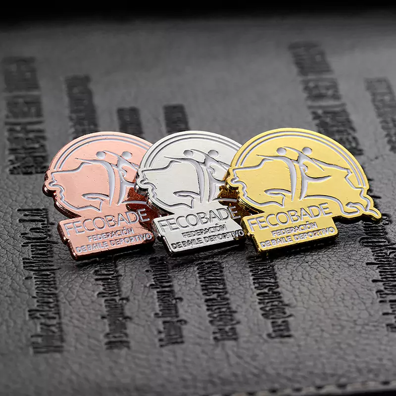 Enamel Gold Silver Rose Lapel Pins
