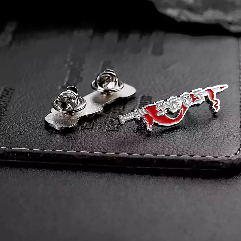 Option B Pure Letter Enamel Logo Badge Lapel Pins