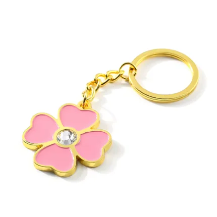 Gold-Plated Diamond Keychain Anime Keychain
