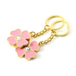 Gold-Plated Diamond Keychain Anime Keychain