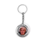 Metal Sticker Epoxy Portrait Spinning Keychain