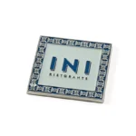 Text Logo Paint Square Lace Metal Fridge Magnet