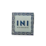 Text Logo Paint Square Lace Metal Fridge Magnet