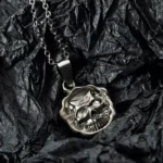 3D Embossed Plating Matte Nickel Skull Shaped Charm/Necklace