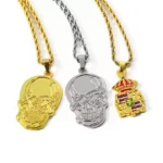 Skull and Badge Design Shaped Lacquer Plating Pendant