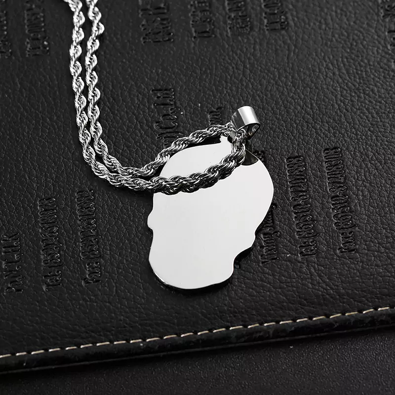 Skull and Badge Design Shaped Lacquer Plating Pendant