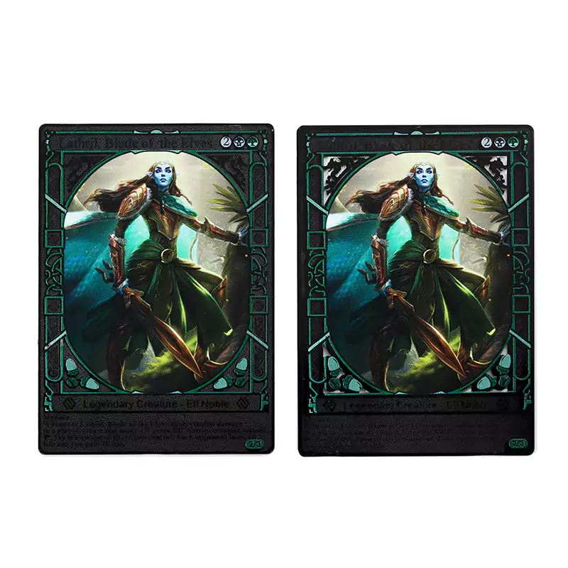5002-1 Pure Black Hollowed Out Snow Mountain Element Diamond Card