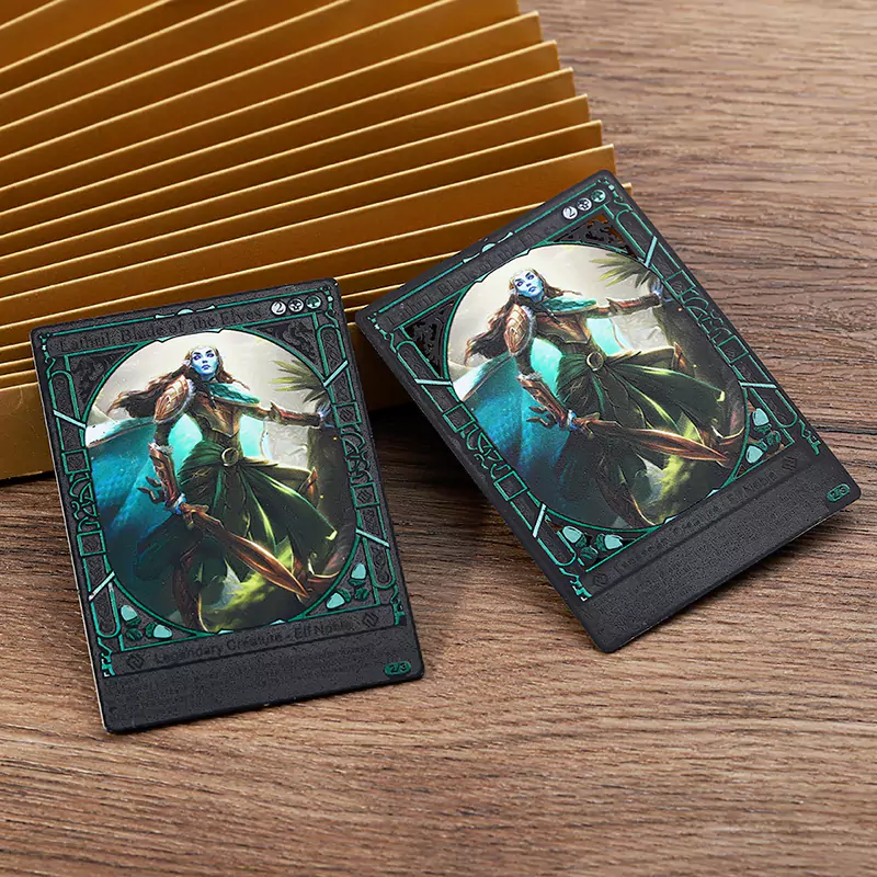 Pure Black Hollowed Out Snow Mountain Element Diamond Card