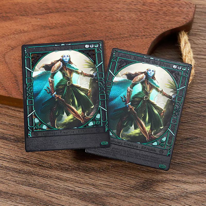 Pure Black Hollowed Out Snow Mountain Element Diamond Card