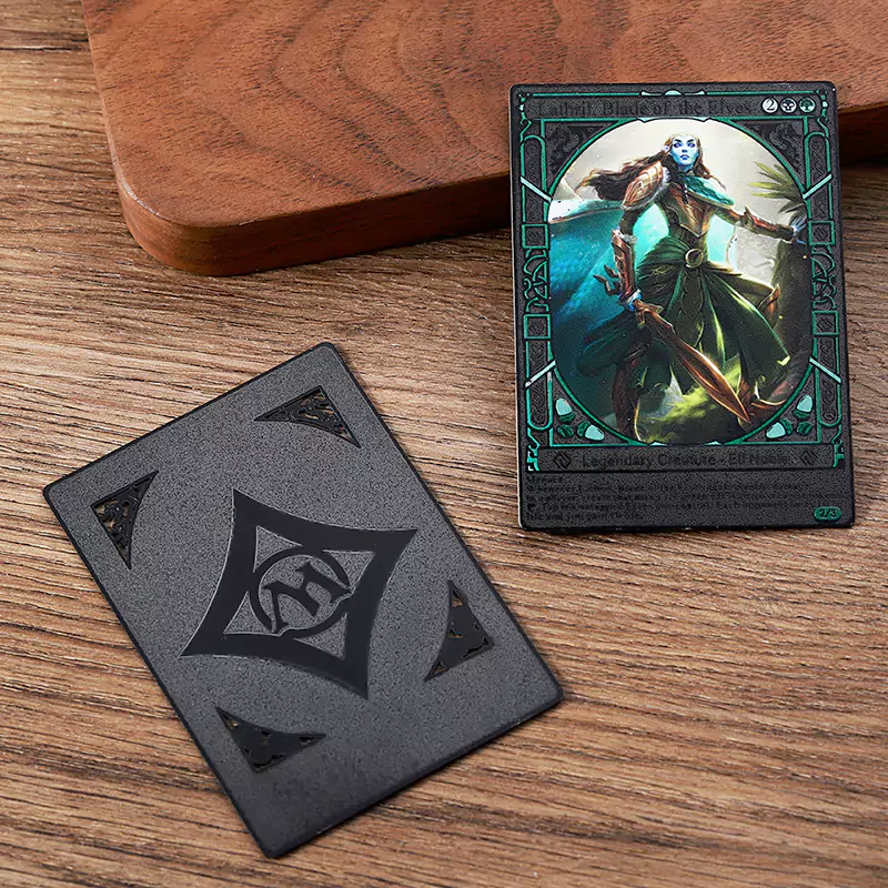 Pure Black Hollowed Out Snow Mountain Element Diamond Card
