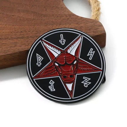 Bull Head Totem Element Circular Soft Enamel Belt Buckle