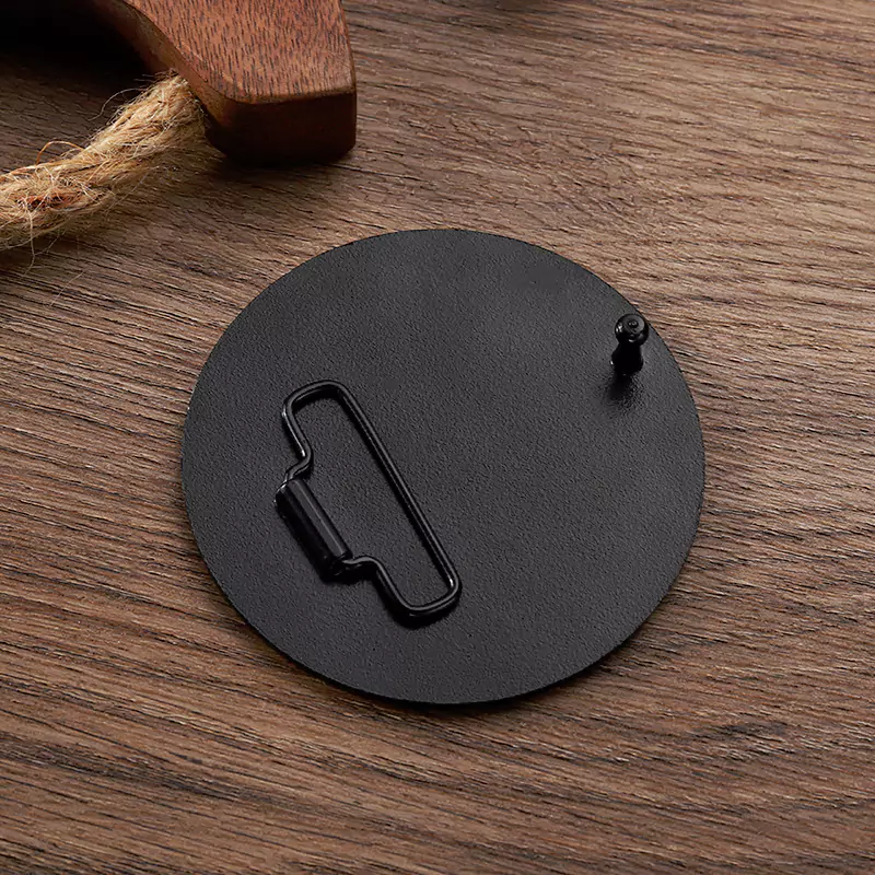 Bull Head Totem Element Circular Soft Enamel Belt Buckle
