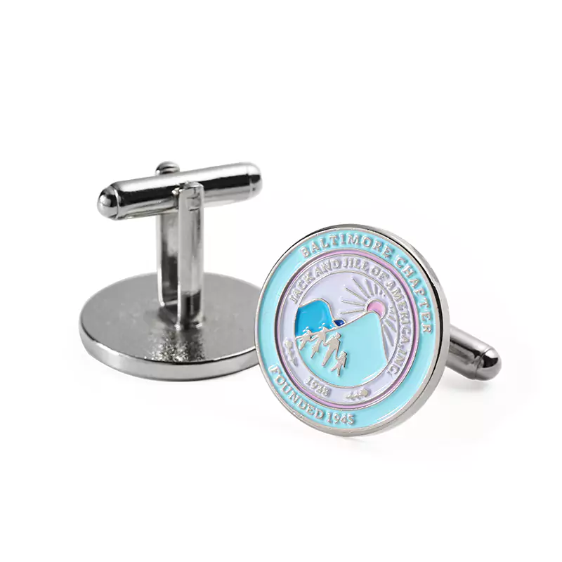 Baltimore Club Cufflinks WIth High Mountain Sunrise Elements