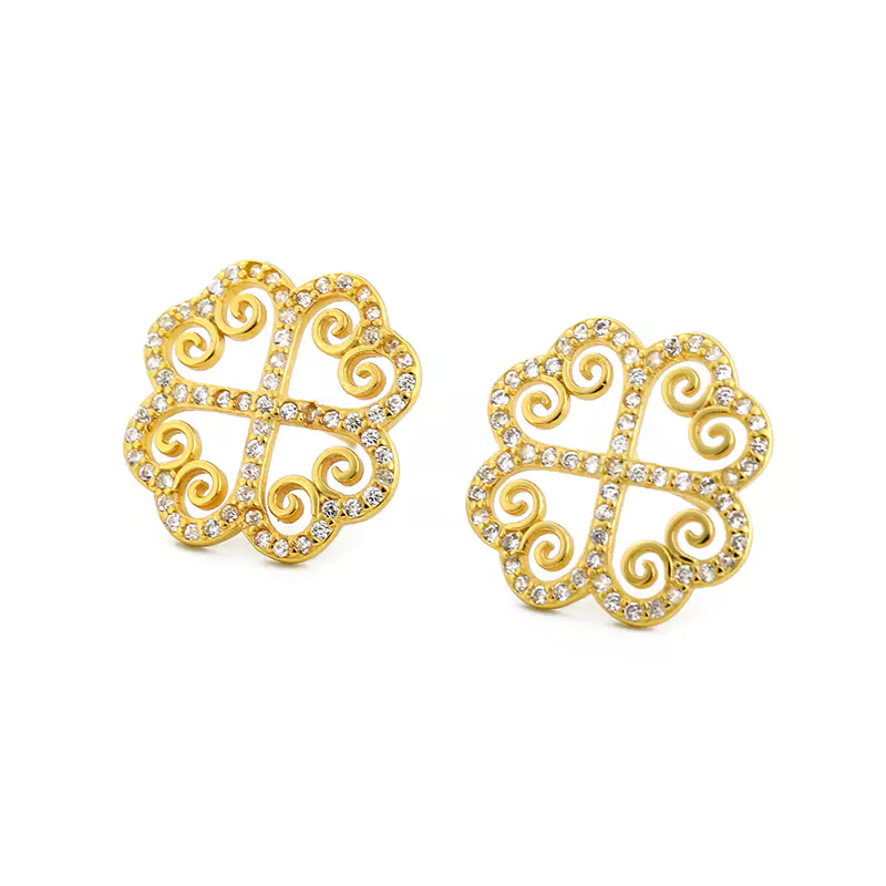 5102-2-Diamond studded earrings 5102-2-Diamond studded earrings
