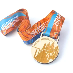 1012-7-Port Fairy Marathon 2024 Wooden Medal