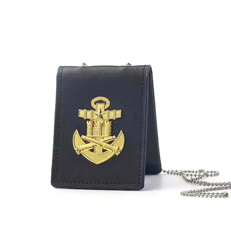 custom police badge wallet