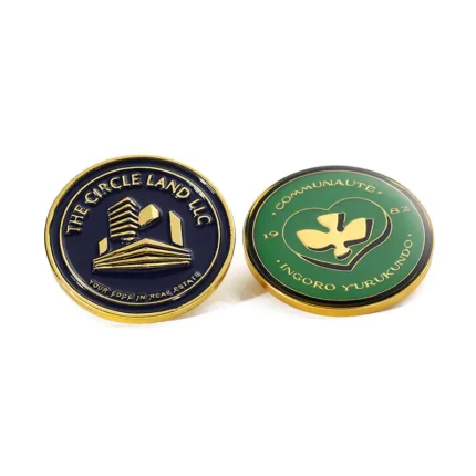 1904-1-Circular Soft Enamel Resin Company Logo Pin