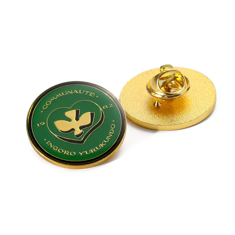 1904-3-Circular Soft Enamel Resin Company Logo Pin