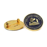 1904-4-Circular Soft Enamel Resin Company Logo Pin
