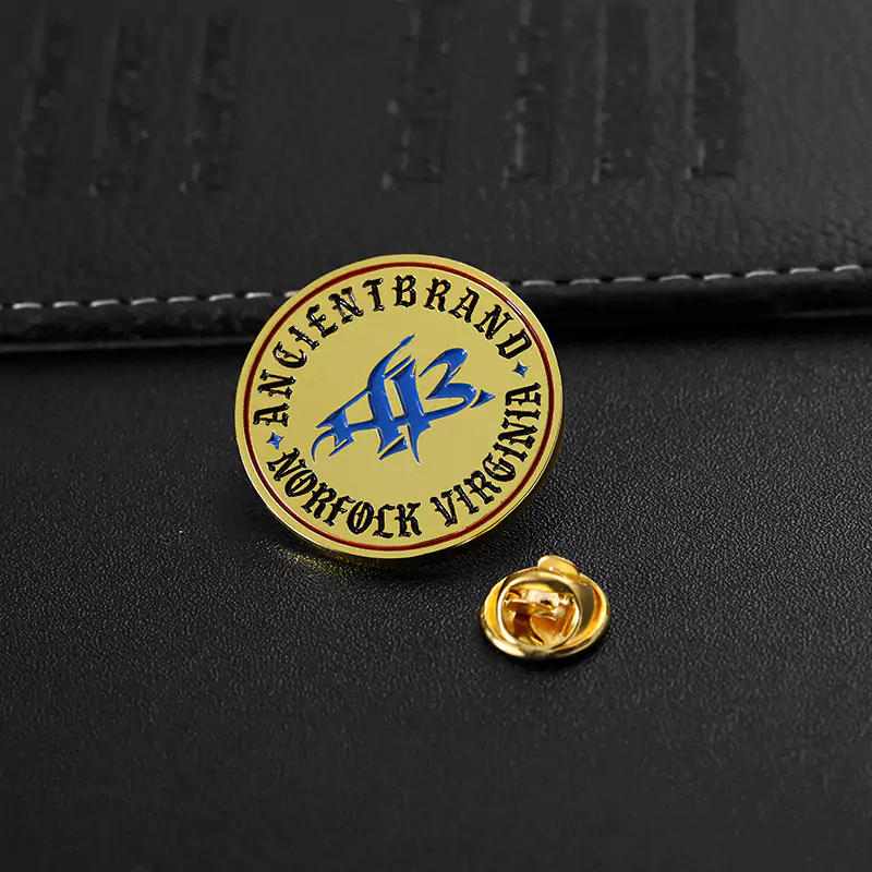 1907-7-HB Logo Gold Soft Enamel Circular Pin