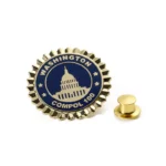 5701-1-Gear edge hard enamel logo clip with velvet cloth box