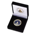 5701-2-Gear edge hard enamel logo clip with velvet cloth box