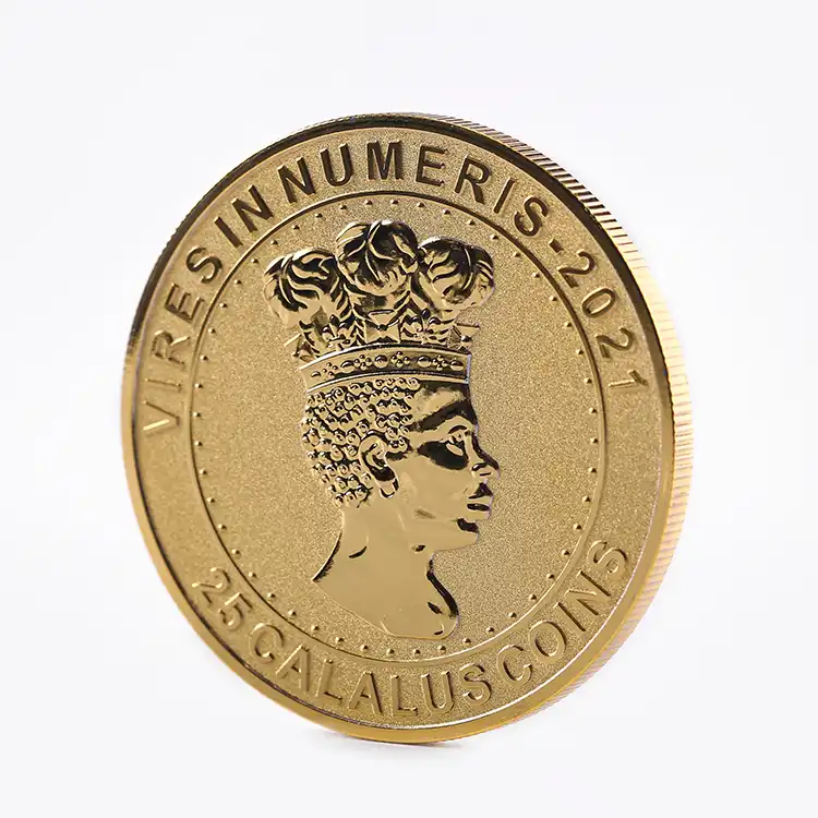 2601-1-Metal Hydraulic Dual Color Commemorative Coin