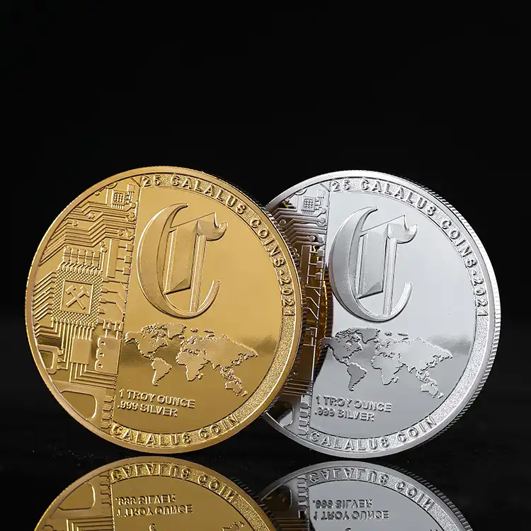 2601-10-Metal Hydraulic Dual Color Commemorative Coin