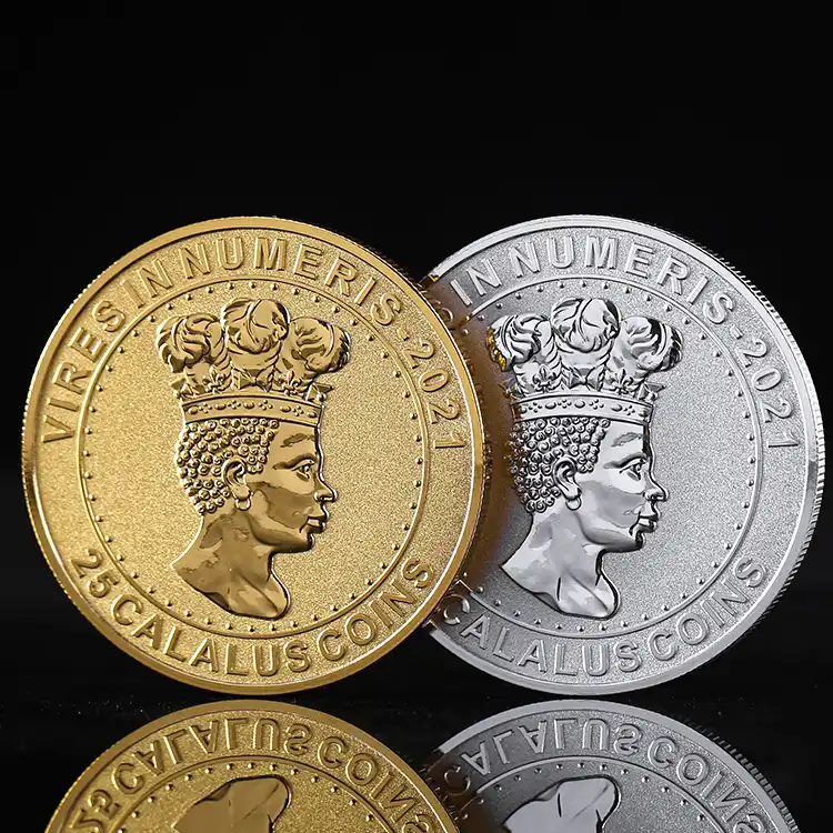 2601-2-Metal Hydraulic Dual Color Commemorative Coin