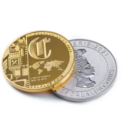 2601-3-Metal Hydraulic Dual Color Commemorative Coin