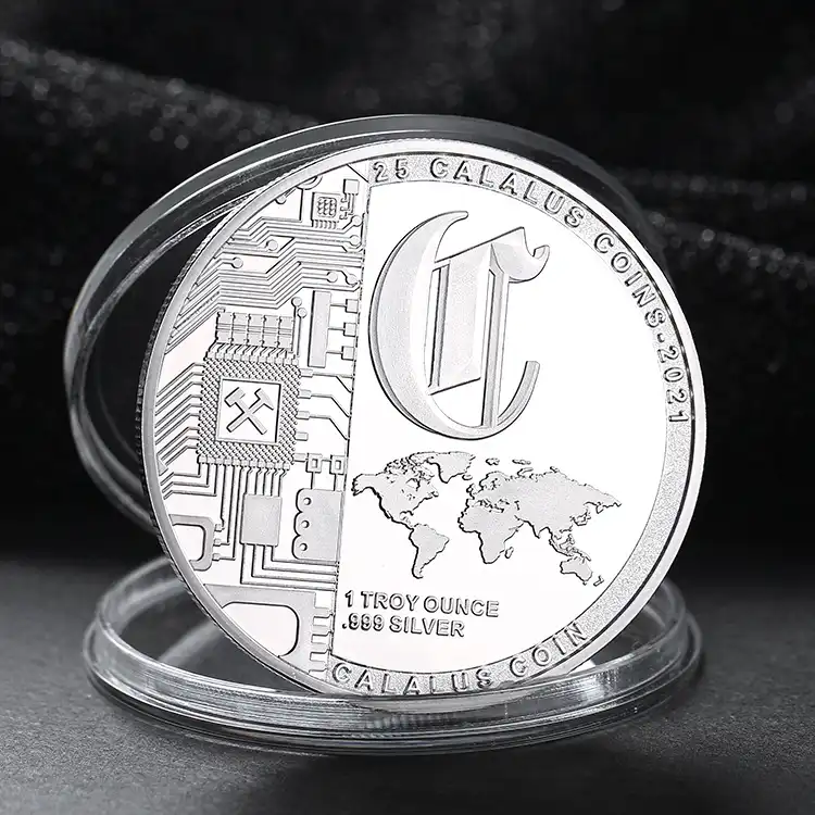 2601-8-Metal Hydraulic Dual Color Commemorative Coin