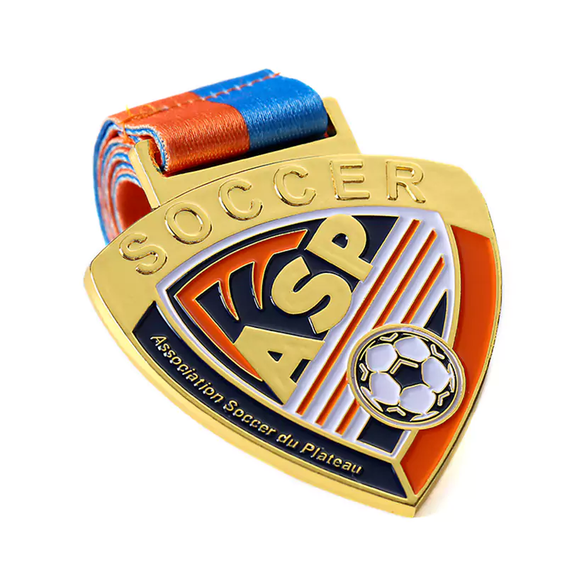 1185-5-cheap football irregular medals with ribbon