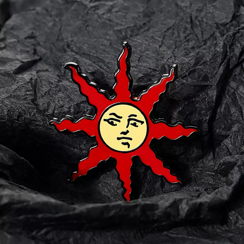 1507-1-Alien Sun Enamel Rubber Hat Badge (2)