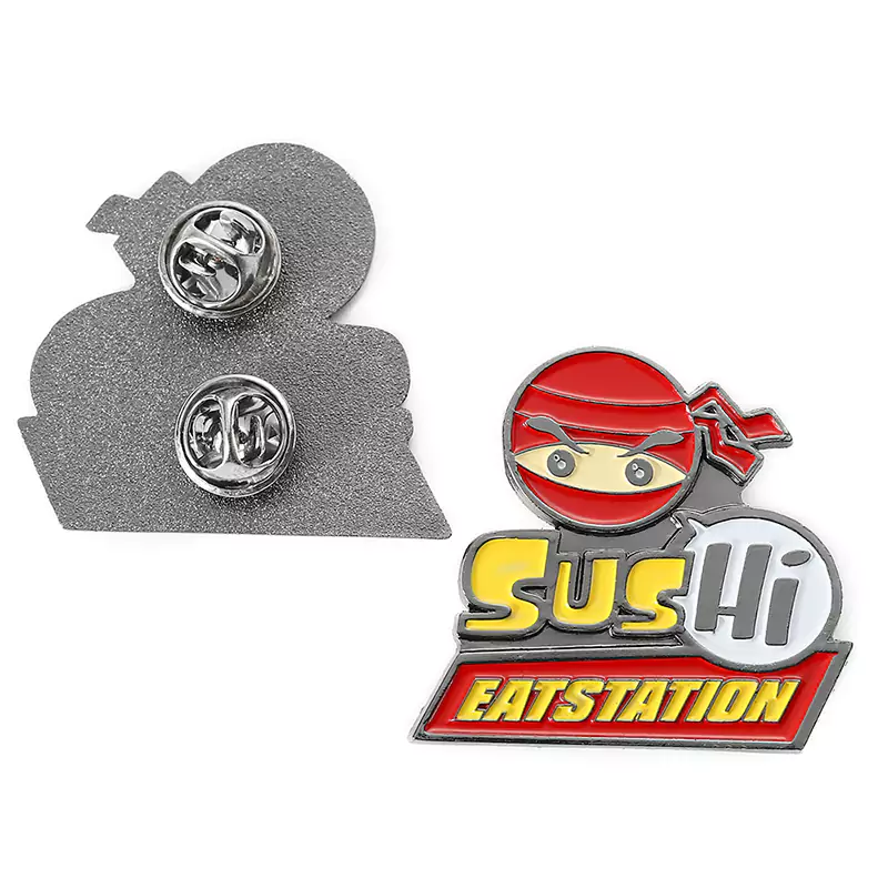 1508-4-Dining Station SUS Cartoon Ninja Paint Shaped Badge 1508-4-Dining Station SUS Cartoon Ninja Paint Shaped Badge