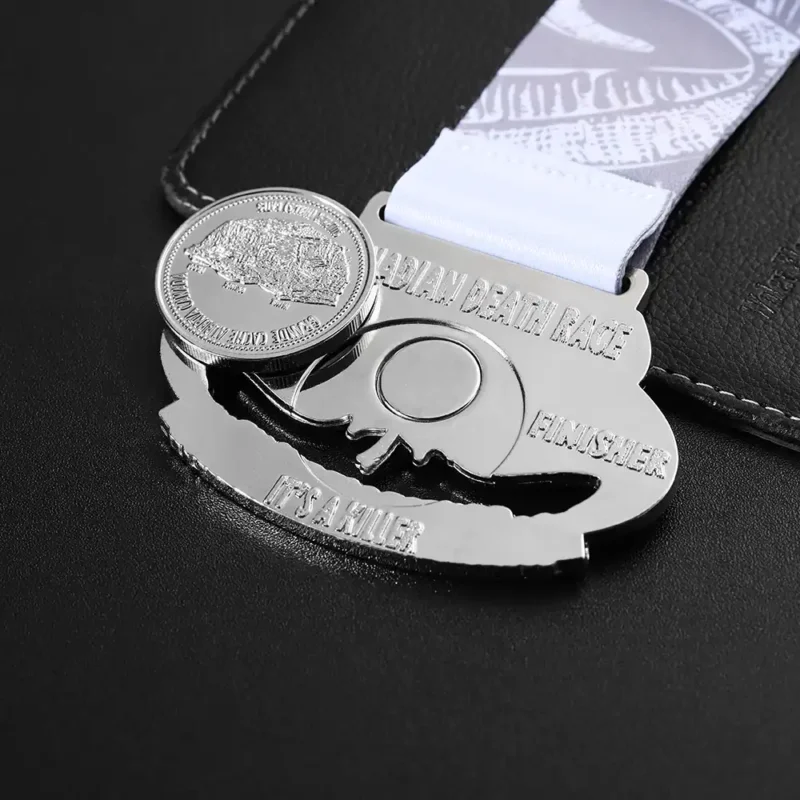 1388-6-DDeath Race Relay Medal with Commemorative Coins