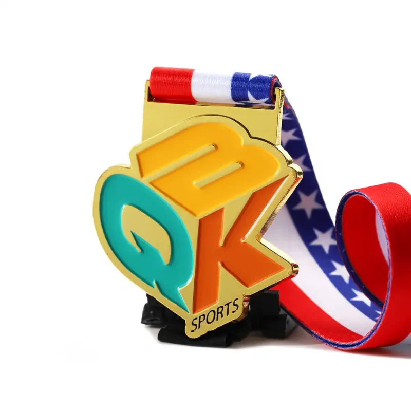 1469-3-QBK Soft Enamel Sports Medal